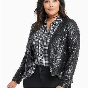 Torrid Sequin Blazer Jacket Sz 1X